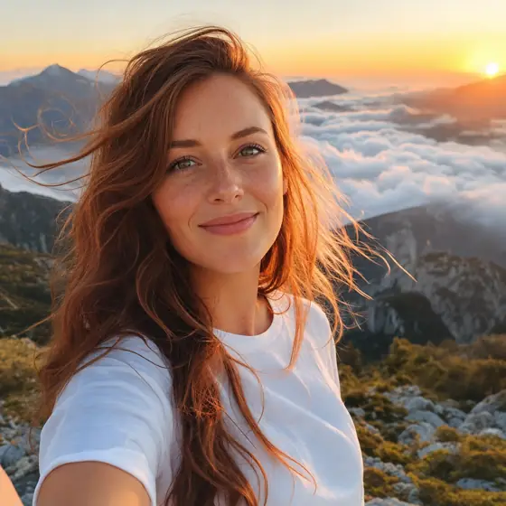 Mountain peak sunrise